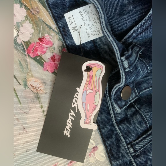 🩵New Empty Soda Chic Fun Denim Heart Mini Skirt🩵 - Picture 9 of 10